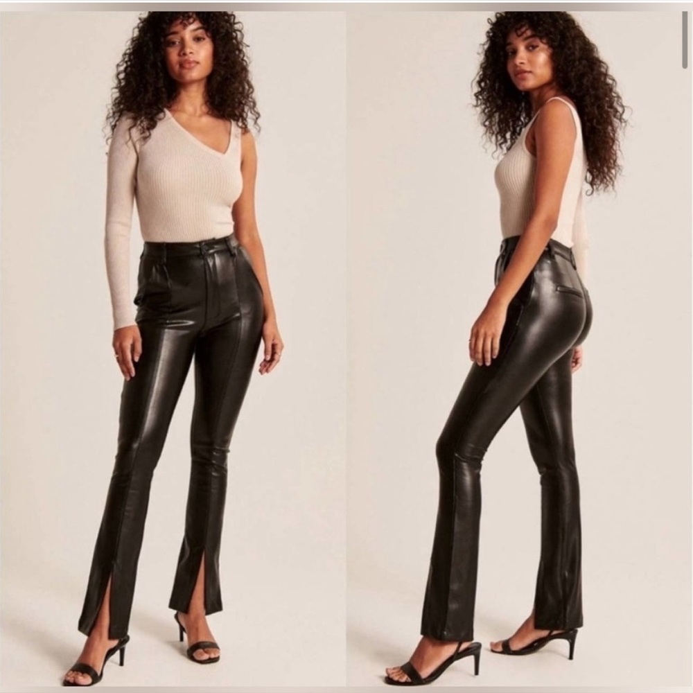 Abercrombie Fitch Faux Leather Women Skinny Pants Size 25 - Picture 2 of 10